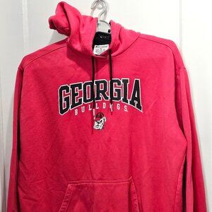 Champion Georgia Bulldogs NCAA Red Embroidered Men's 2XL Pullover Hoodie